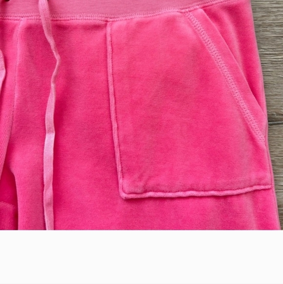 Juicy Couture Vintage Pant Women's Medium Hot Pink Velour Y2K Low Rise Wide Leg - Picture 5 of 11